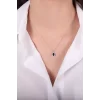 925 Ayar Zirkon Taşlı Damla Model Kolye