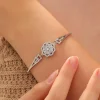 925 Ayar Zirkon Taşlı Güneş Gümüş Bileklik Silver