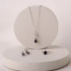 925 Ayar Zirkon Taşlı Kadın Silver Set