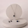 925 Ayar Zirkon Taşlı Kadın Silver Set