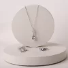 925 Ayar Zirkon Taşlı Kadın Silver Set