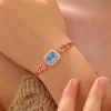 925 Ayar Zirkon Taşlı Kalp Motifli Gümüş Bileklik Rose