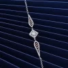 925 Ayar Zirkon Taşlı Kare Bileklik Silver