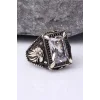 925 AyarGümüş Zirkon Taşlı Kartal Motifli Erkek Yüzük Silver