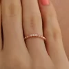 925 Ayarlanabilir Gümüş Üçtaş Yüzük Rose