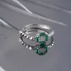 Gümüş 925 Ayar Ayarlanabilir Zirkon Taş Yüzük Silver
