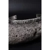 Gümüş 925 Ayar Desenli Kelepçe Bileklik - Silver