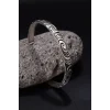Gümüş 925 Ayar Desenli Kelepçe Bileklik - Silver