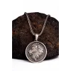 Kabartma Aslan Model 925 Ayar Gümüş Kolye - Silver