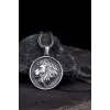 Kabartma Aslan Model 925 Ayar Gümüş Kolye - Silver