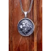 Kabartma Aslan Model 925 Ayar Gümüş Kolye - Silver