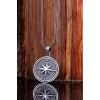 Pusula Model 925 Ayar Gümüş Kolye - Silver