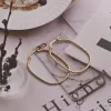 14 Ayar Altın Modern Halka Küpe