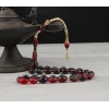 14 Ayar Altın Püsküllü Ateş Kehribar Tesbih
