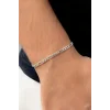 İpek Silver 925 Ayar Gümüş Figaro Zincir Bileklik