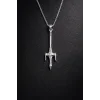 925 Ayar Gümüş Antik Trident Üçlü Mızrak Kolye