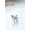 925 Ayar Çiçek Motifli Taşlı Minimal Tragus Piercing