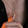 925 Ayar Gümüş Ankh - Oroborus Unısex Kolye