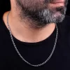 925 Ayar Gümüş Oksitli Gurmet Erkek Zincir Kolye