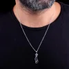 925 Ayar Gümüş Kedi Sembollü Erkek Kolye