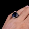 925 Ayar Gümüş Onix Taşlı Oval Model Erkek Yüzük