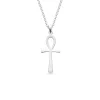 925 Ayar Gümüş Sade Ankh Sembollü Unisex Kolye