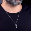 925 Ayar Gümüş Sade Ankh Sembollü Unisex Kolye