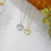 925 Ayar Gümüş Taşlı Kalp Kolye