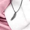 925 Ayar Gümüş Tüy Unisex Kolye