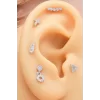925 Ayar Kanat Motifli Minimal Tragus Piercing