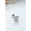 925 Ayar Kelebek Motifli Taşlı Minimal Tragus Piercing