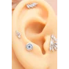 925 Ayar Markiz Taşlı Minimal Tragus Piercing
