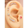 925 Ayar Zirkon Taşlı Minimal Tragus Piercing