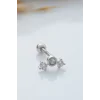 925 Ayar Taşlı Minimal Tragus Piercing