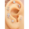 925 Ayar Taşlı Minimal Tragus Piercing