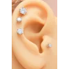 925 Ayar Tek Taş Modeli Minimal Tragus Piercing
