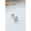 925 Ayar Tek Taş Modeli Minimal Tragus Piercing
