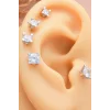 925 Ayar Tek Taş Modeli Minimal Tragus Piercing
