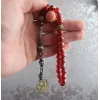Gümüş Kazaz Püsküllü Akik Taşı Tesbih