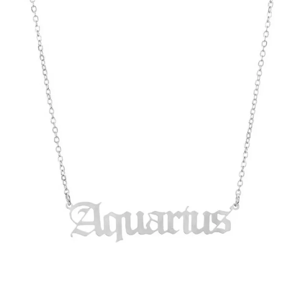 925 Ayar Gümüş Aquarius Kova Burcu Kolye