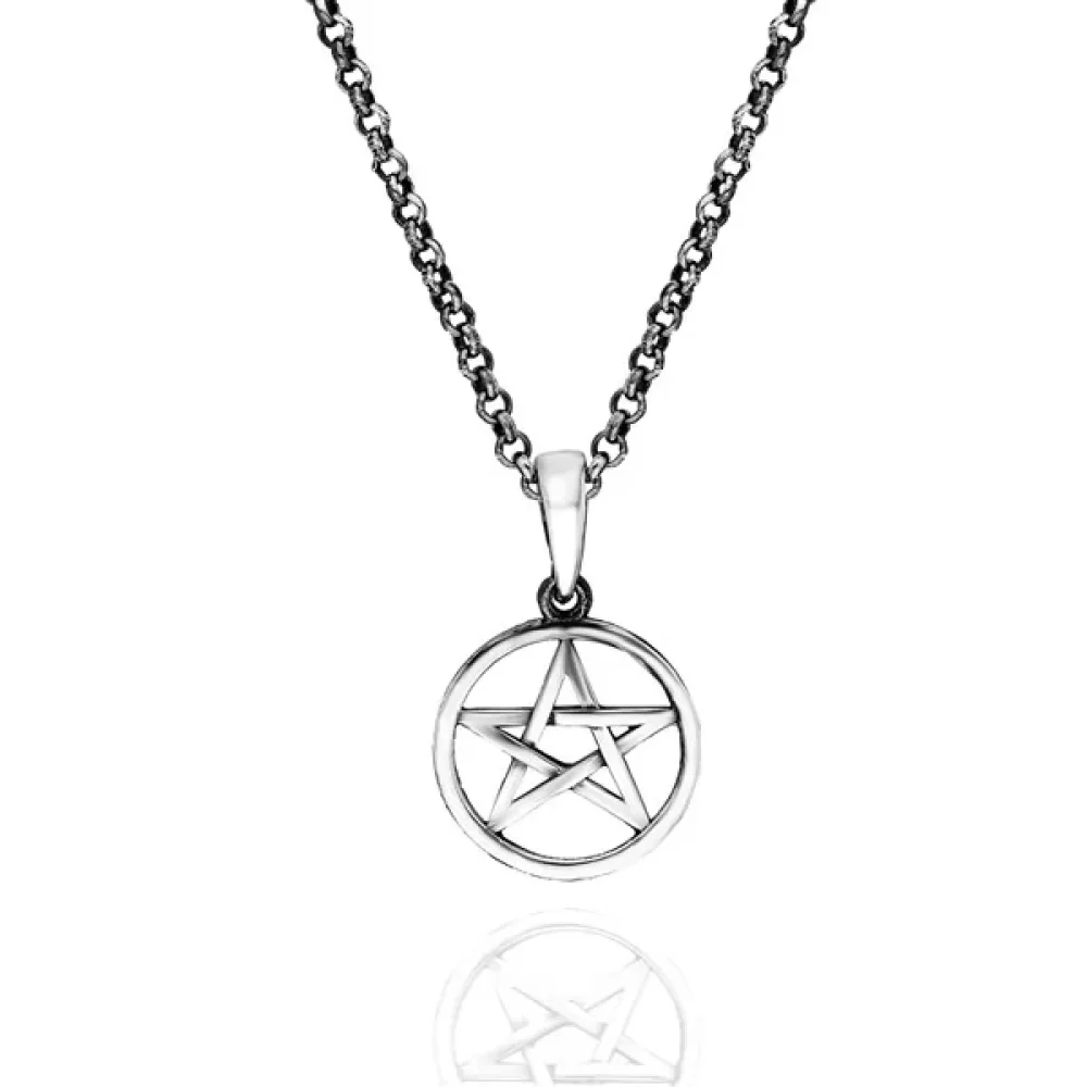 925 Ayar Gümüş Küçük Boy Pentagram Kolye