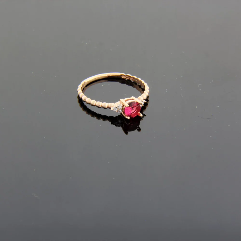 925 Ayar Gümüş Modern Zirkon Taşlı Kadın Yüzük - Rose Gold