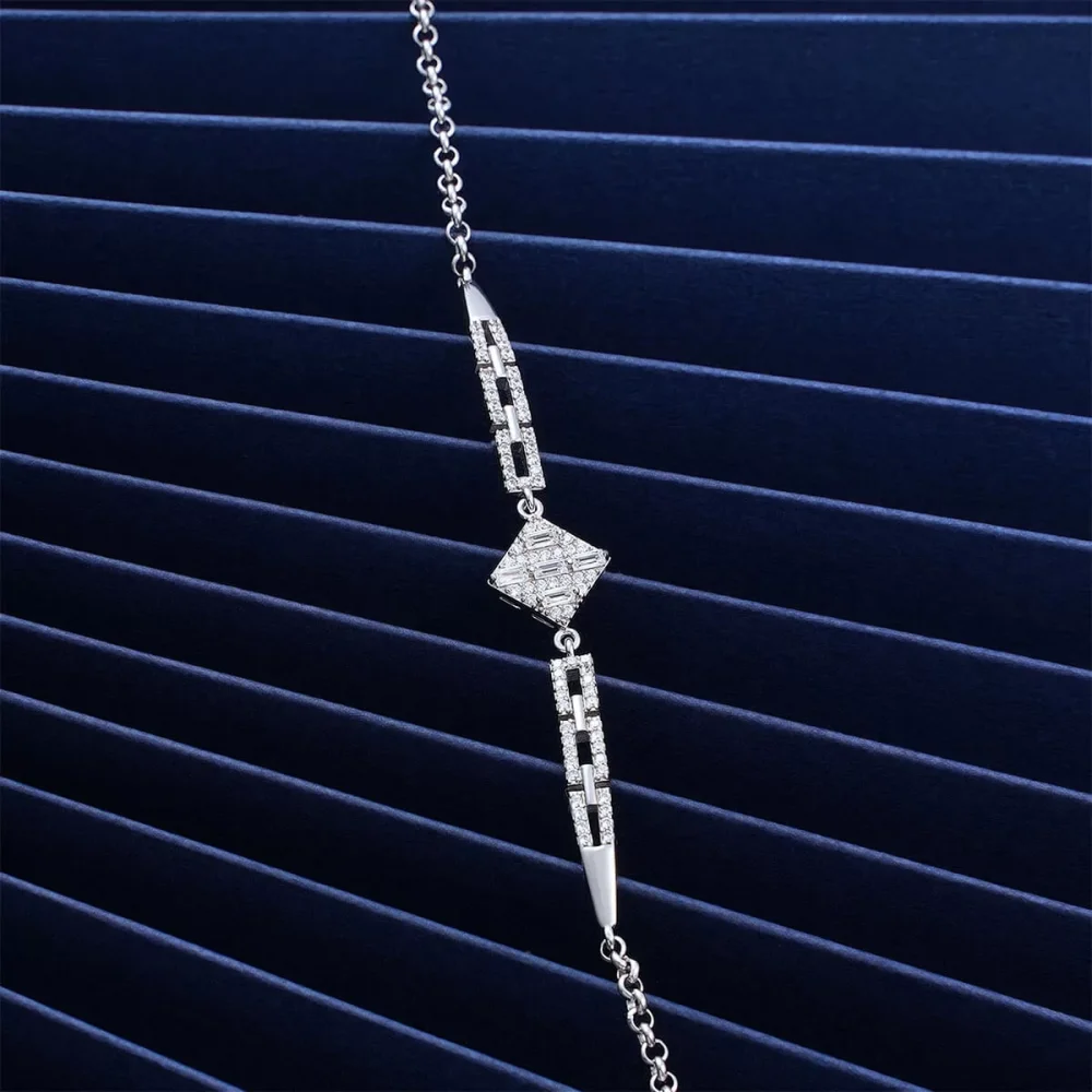 925 Ayar Zirkon Taşlı Gümüş Bileklik Silver