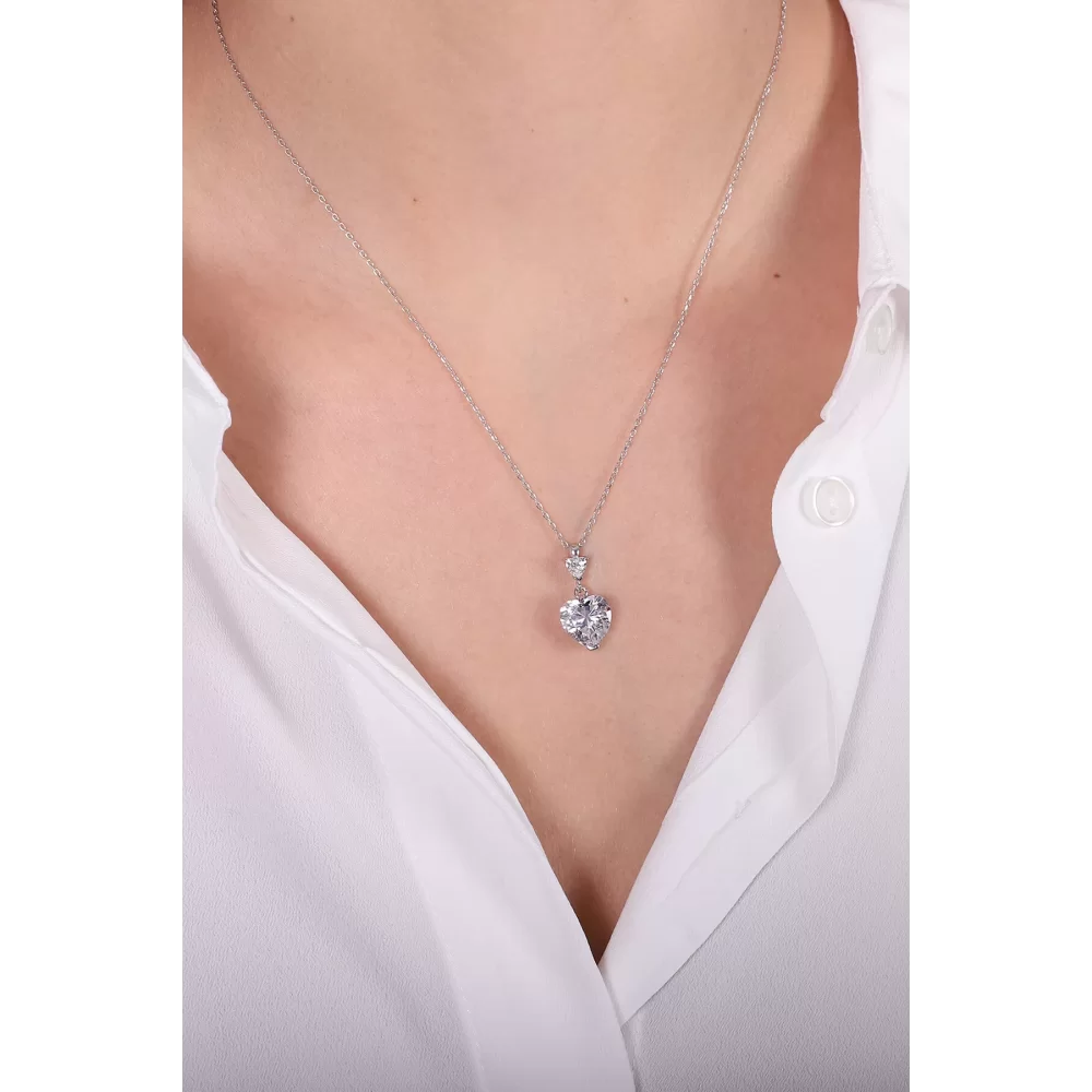 925 Ayar Zirkon Taşlı Kolye