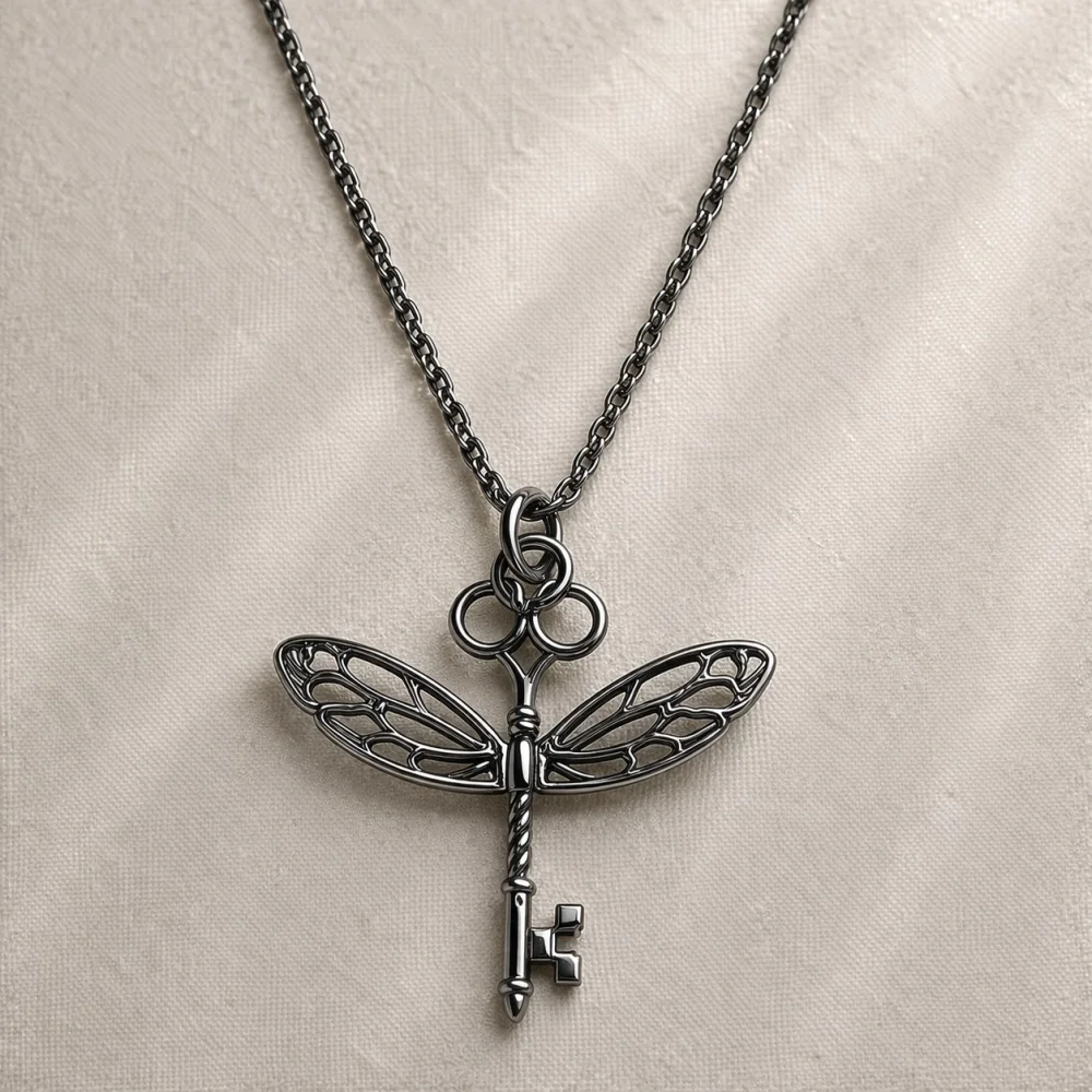 925 Ayar Gümüş Özgürlük Anahtarı Yusufçuk Kolye