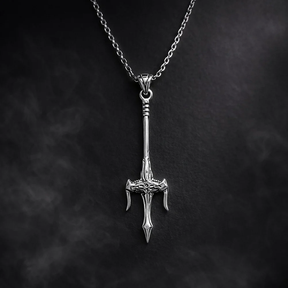 925 Ayar Gümüş Gölgeler Kılıcı Kolye