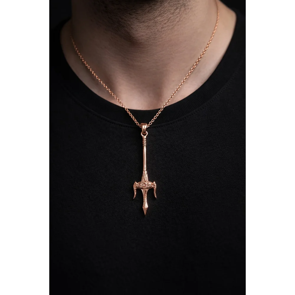 925 Ayar Gümüş Gölgeler Kılıcı Kolye