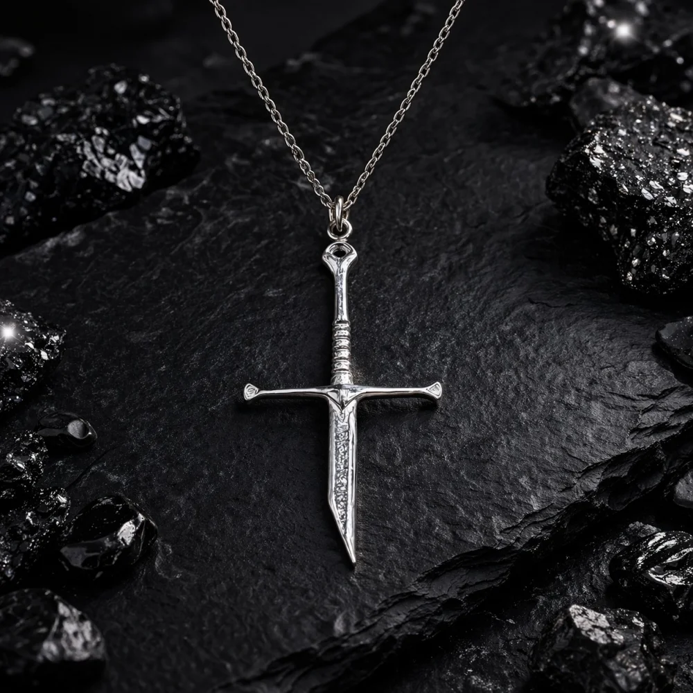 925 Ayar Gümüş Yüzüklerin Efendisi Kılıcı Unısex Kolye