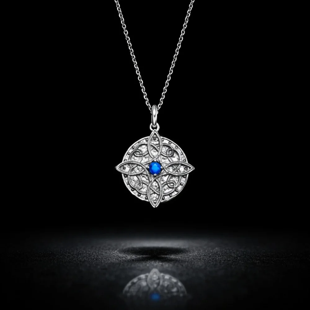 925 Ayar Gümüş Yeni Tasarım Yaşam Çiçeği Unisex Kolye