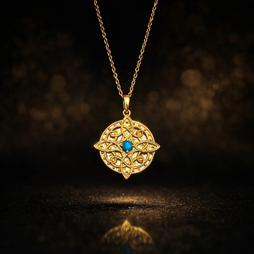 925 Ayar Gümüş Yeni Tasarım Yaşam Çiçeği Unisex Kolye